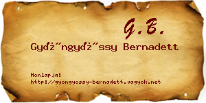 Gyöngyössy Bernadett névjegykártya